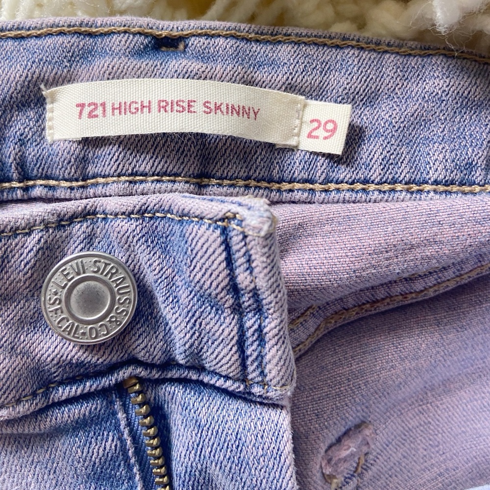 Levi’s High Rise Skinny Purple Overdye